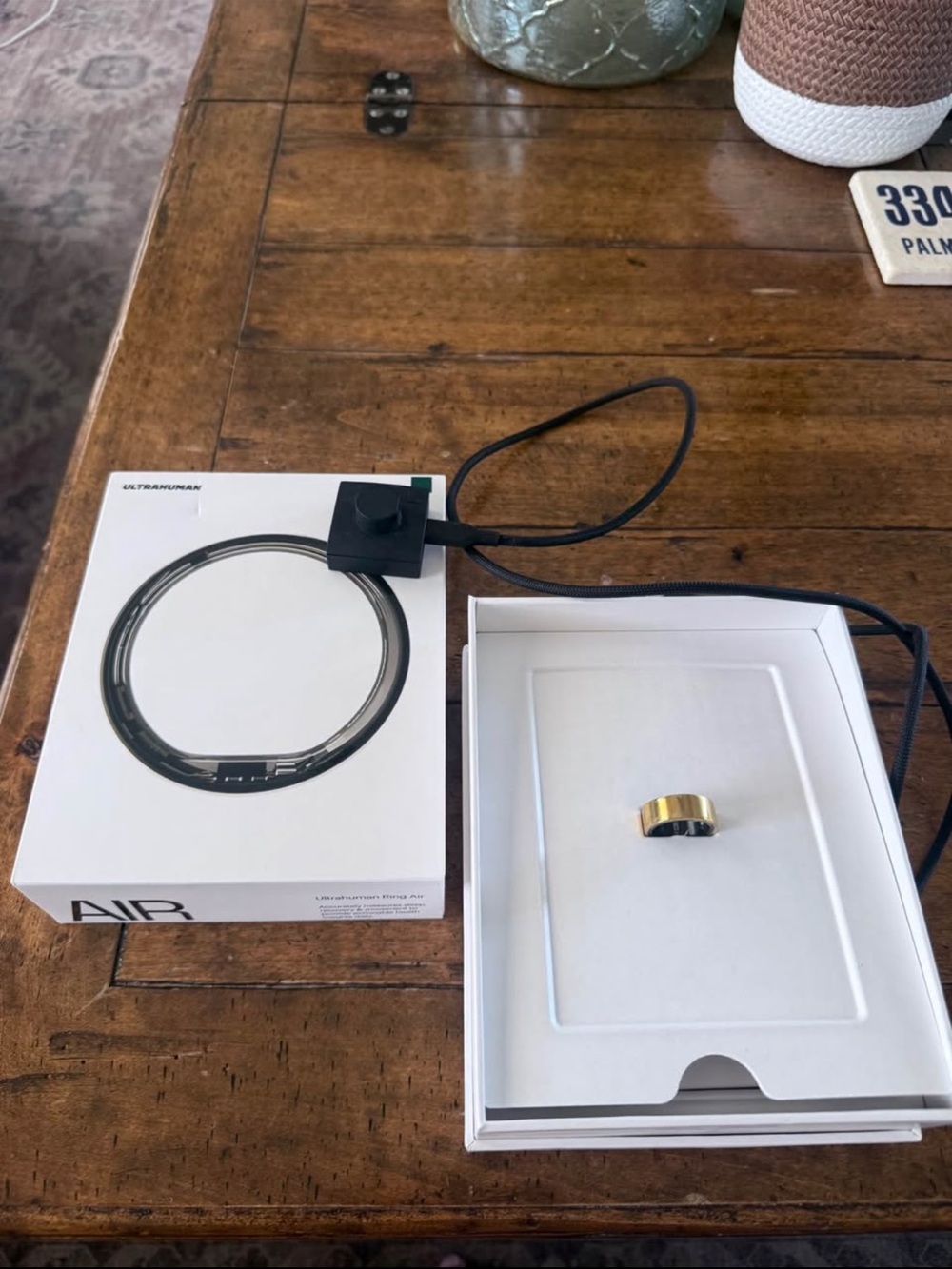 Oura Ring (Gold & Black) with Charging Dock